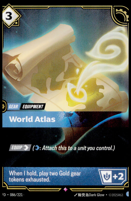2025 Riftbound World Atlas Gear Equipment #086/221 Epic LoR TCG League Legends