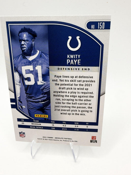 2021 Panini Absolute #150 Kwity Paye Retail