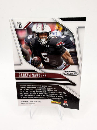 2025 Panini Prizm Draft Picks #113 Raheim Sanders