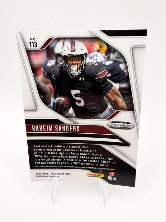 2025 Panini Prizm Draft Picks #113 Raheim Sanders