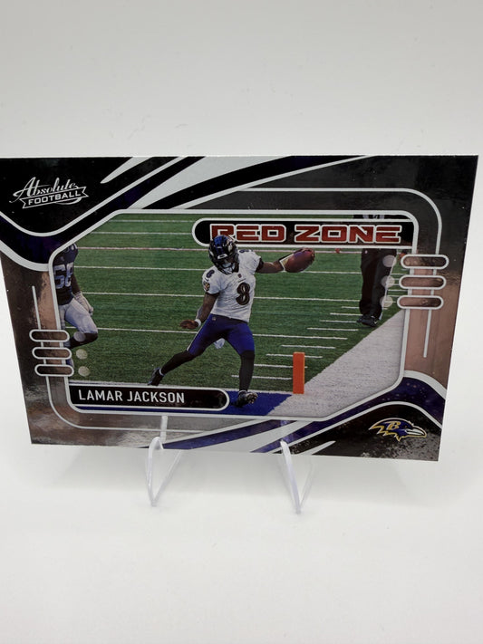 2021 Panini Absolute #RZ20 Lamar Jackson Red Zone