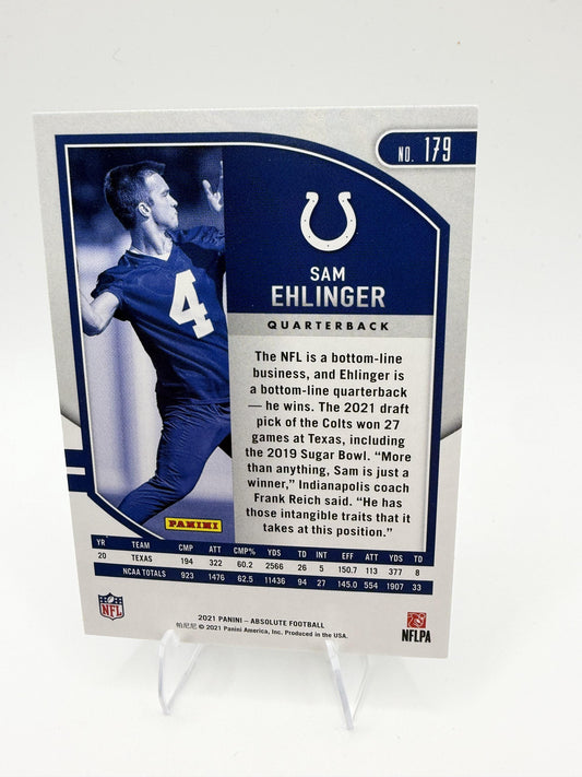 2021 Panini Absolute #179 Sam Ehlinger Rookie Card