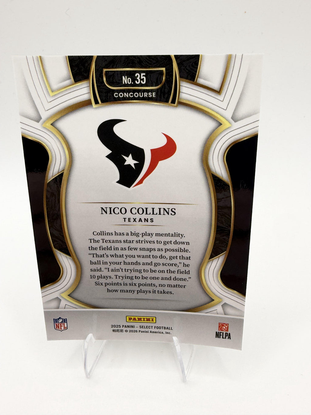 2025 Panini Select #35 Nico Collins