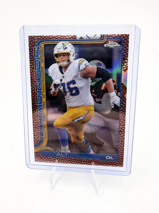 2025 Topps Chrome #157 Joe Alt Football Leather Refractor