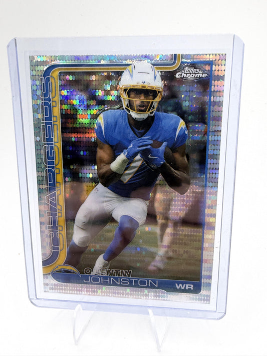 2025 Topps Chrome #159 Quentin Johnston Pulsar Refractor