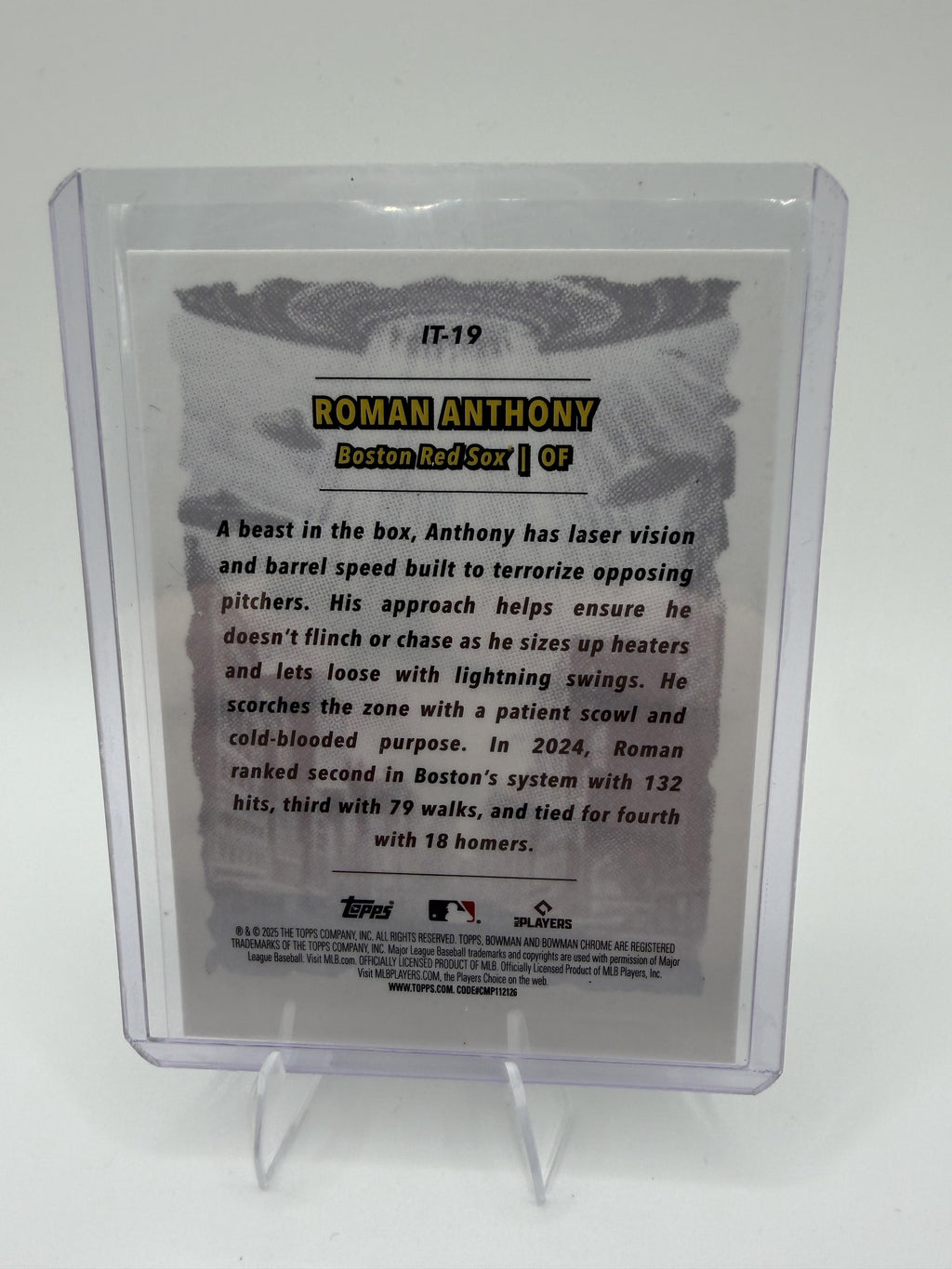 2025 Bowman Chrome #IT-19 Roman Anthony It Came To The League