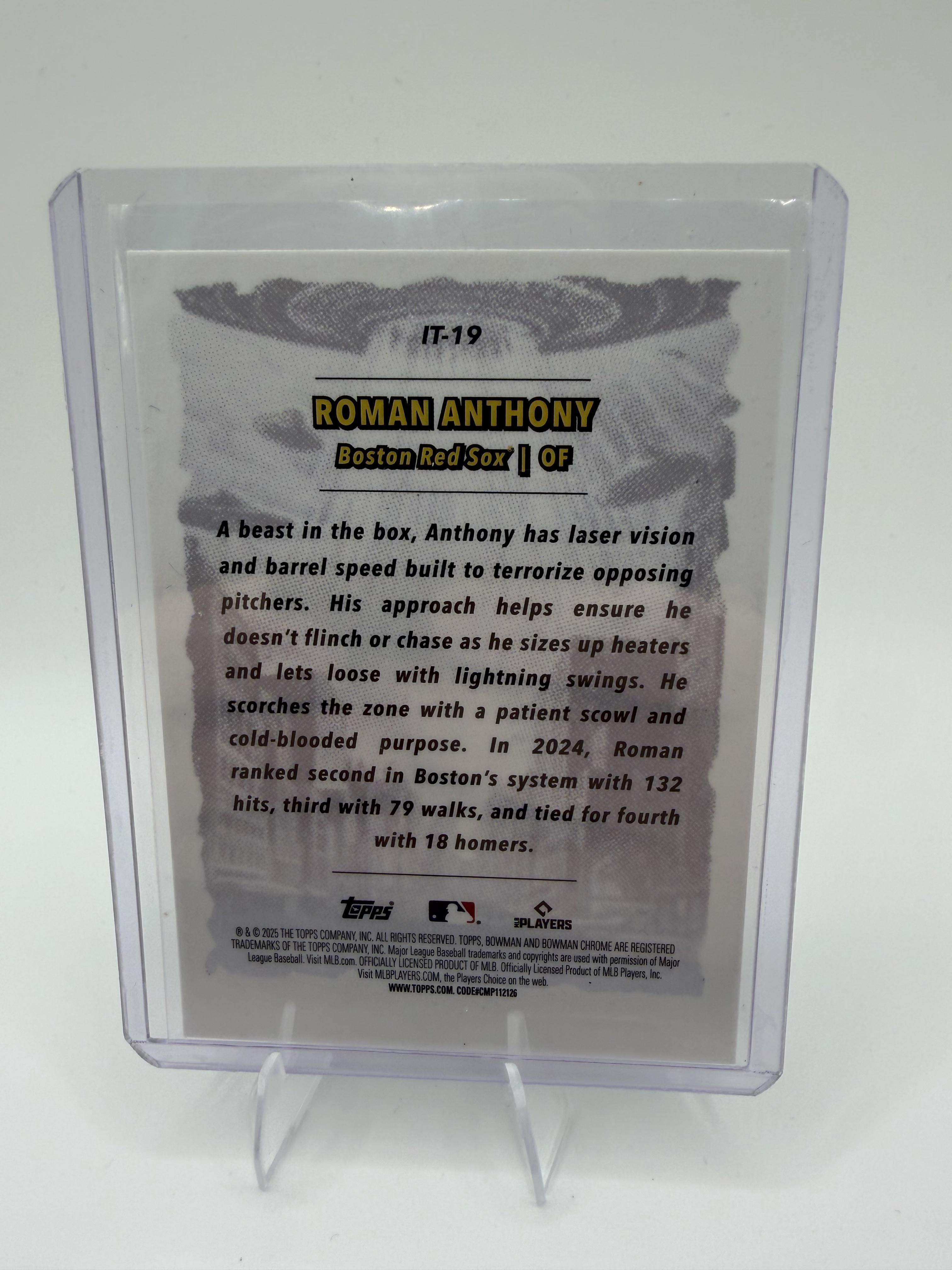 2025 Bowman Chrome #IT-19 Roman Anthony It Came To The League