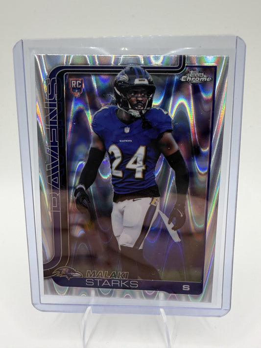 2025 Topps Chrome #347 Malaki Starks Ray Wave Refractor