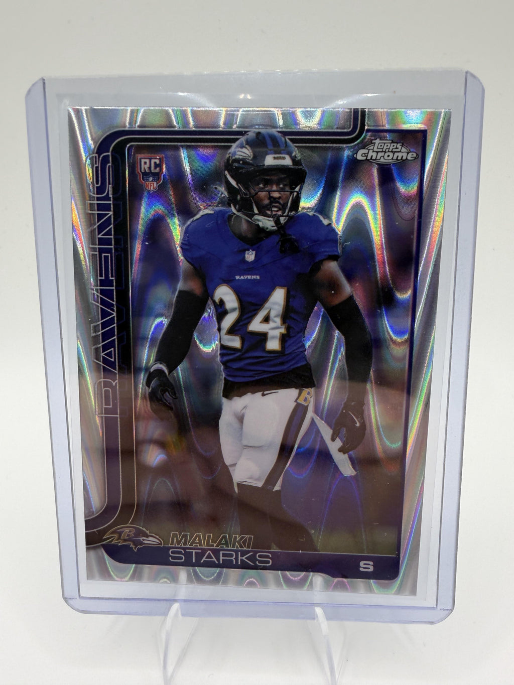 2025 Topps Chrome #347 Malaki Starks Ray Wave Refractor
