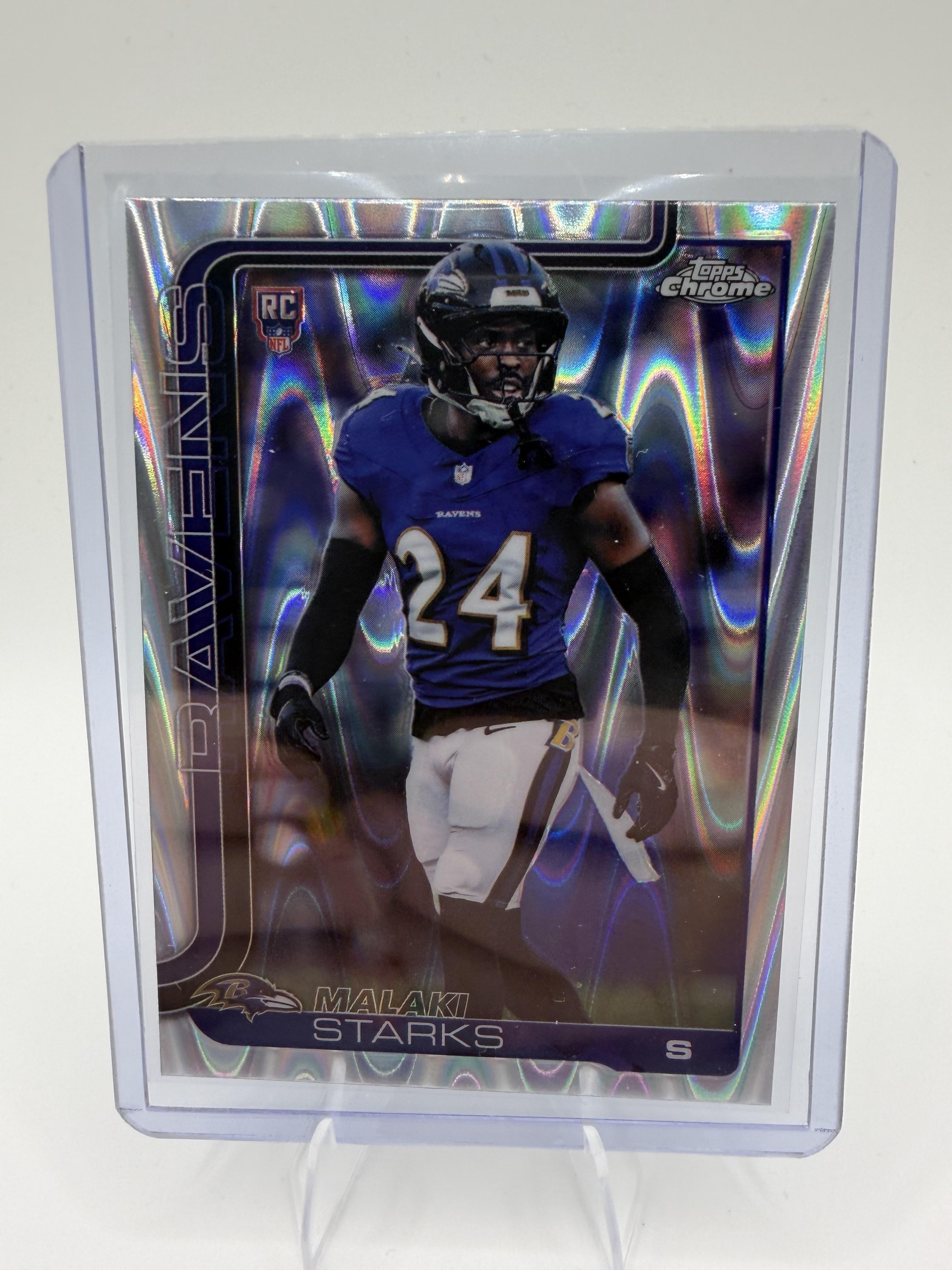 2025 Topps Chrome #347 Malaki Starks Ray Wave Refractor