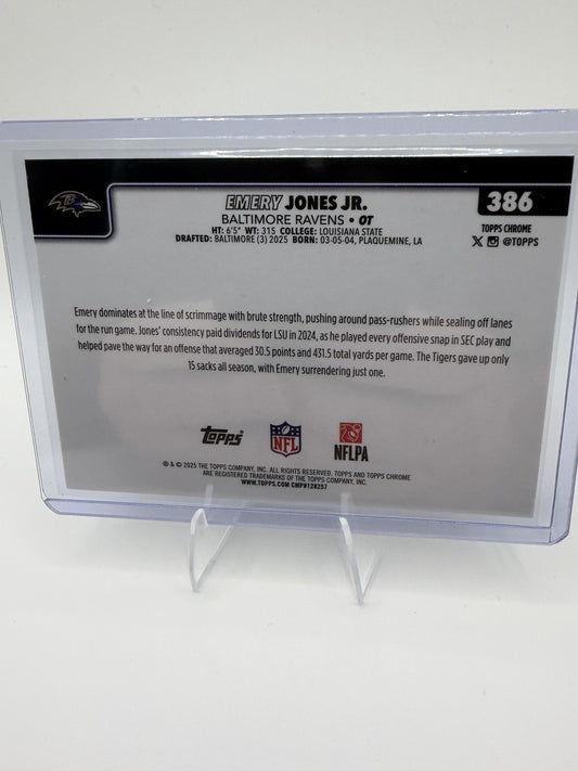2025 Topps Chrome #386 Emery Jones Jr.