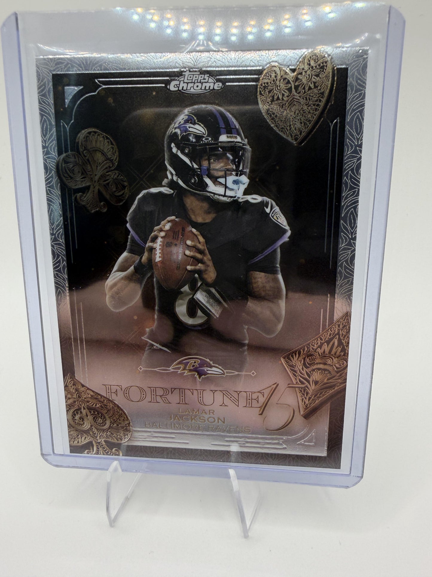 2025 Topps Chrome #F15-1 Lamar Jackson Fortune 15