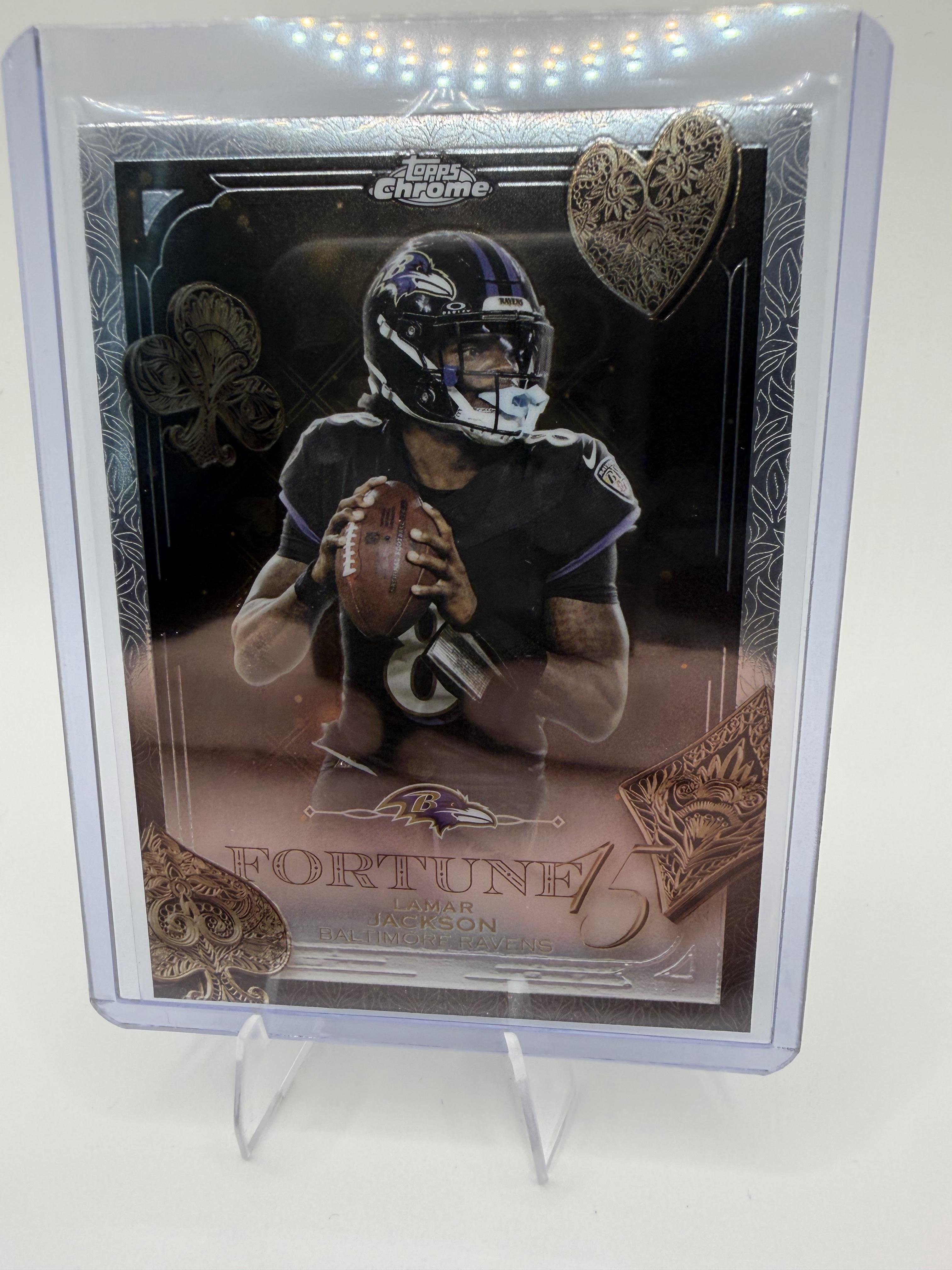 2025 Topps Chrome #F15-1 Lamar Jackson Fortune 15