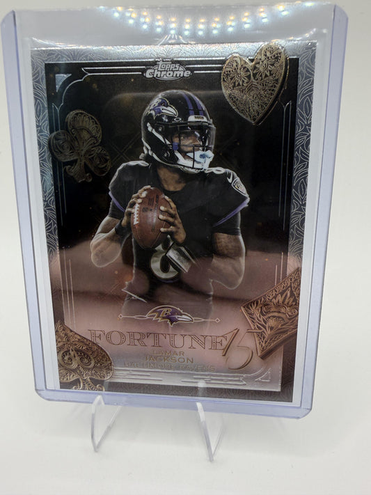 2025 Topps Chrome #F15-1 Lamar Jackson Fortune 15