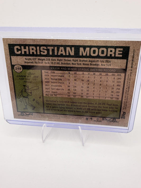 2026 Topps Heritage #249 Christian Moore Chrome