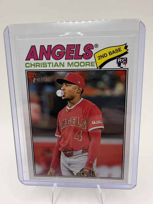2026 Topps Heritage #249 Christian Moore Chrome