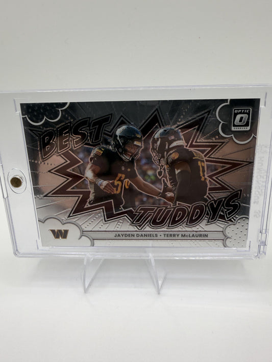 2025 Donruss Optic #11 Jayden Daniels/Terry McLaurin Best Tuddys