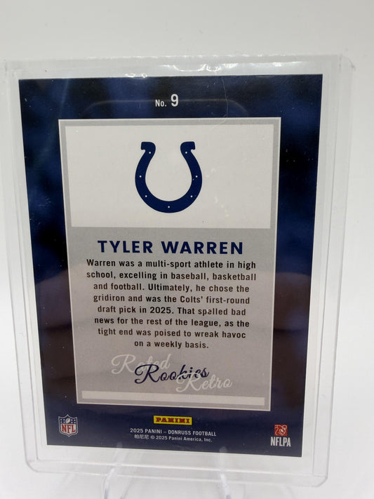 2025 Donruss #9 Tyler Warren Rated Rookies Retro