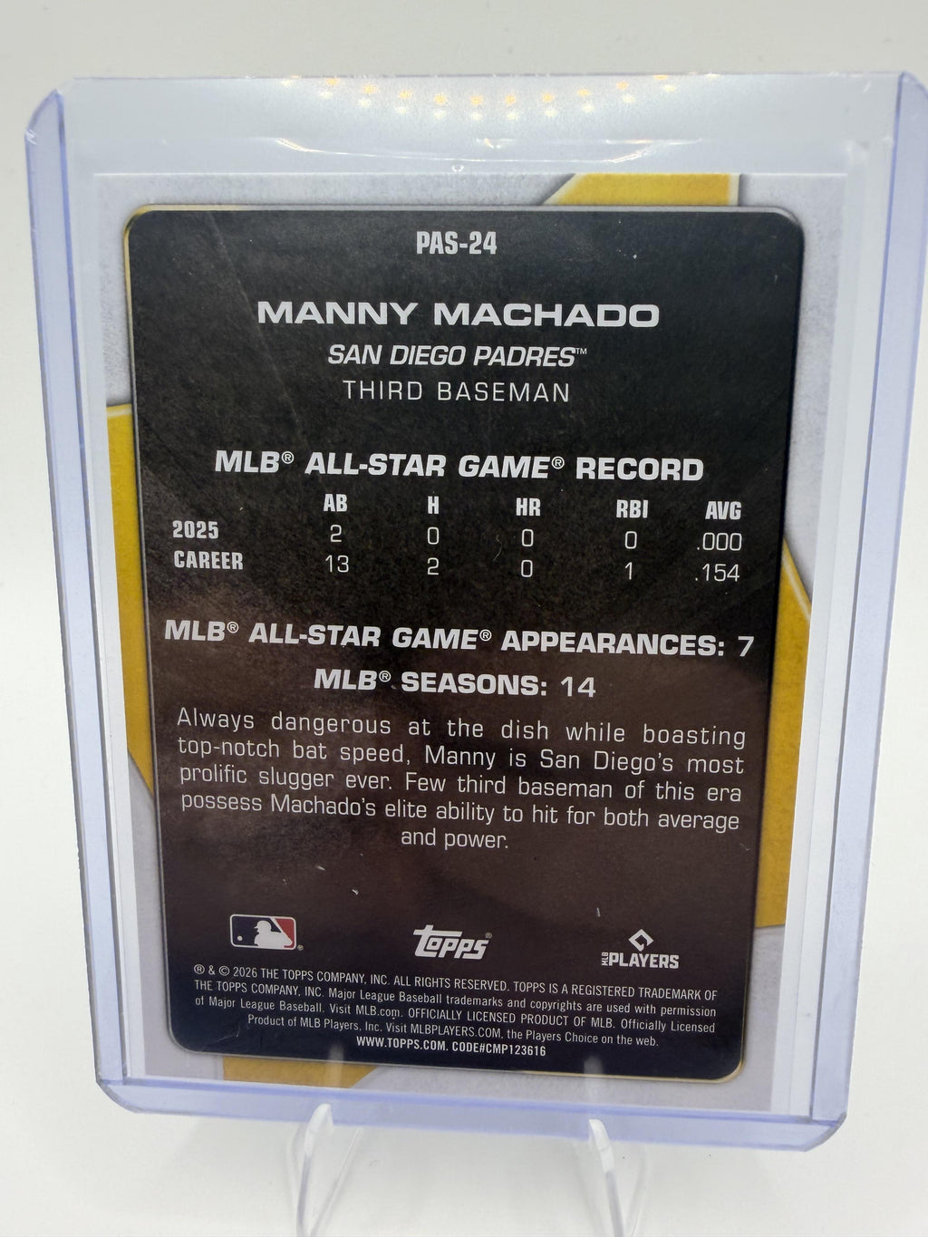 2026 Topps #PAS-24 Manny Machado Perennial All Stars