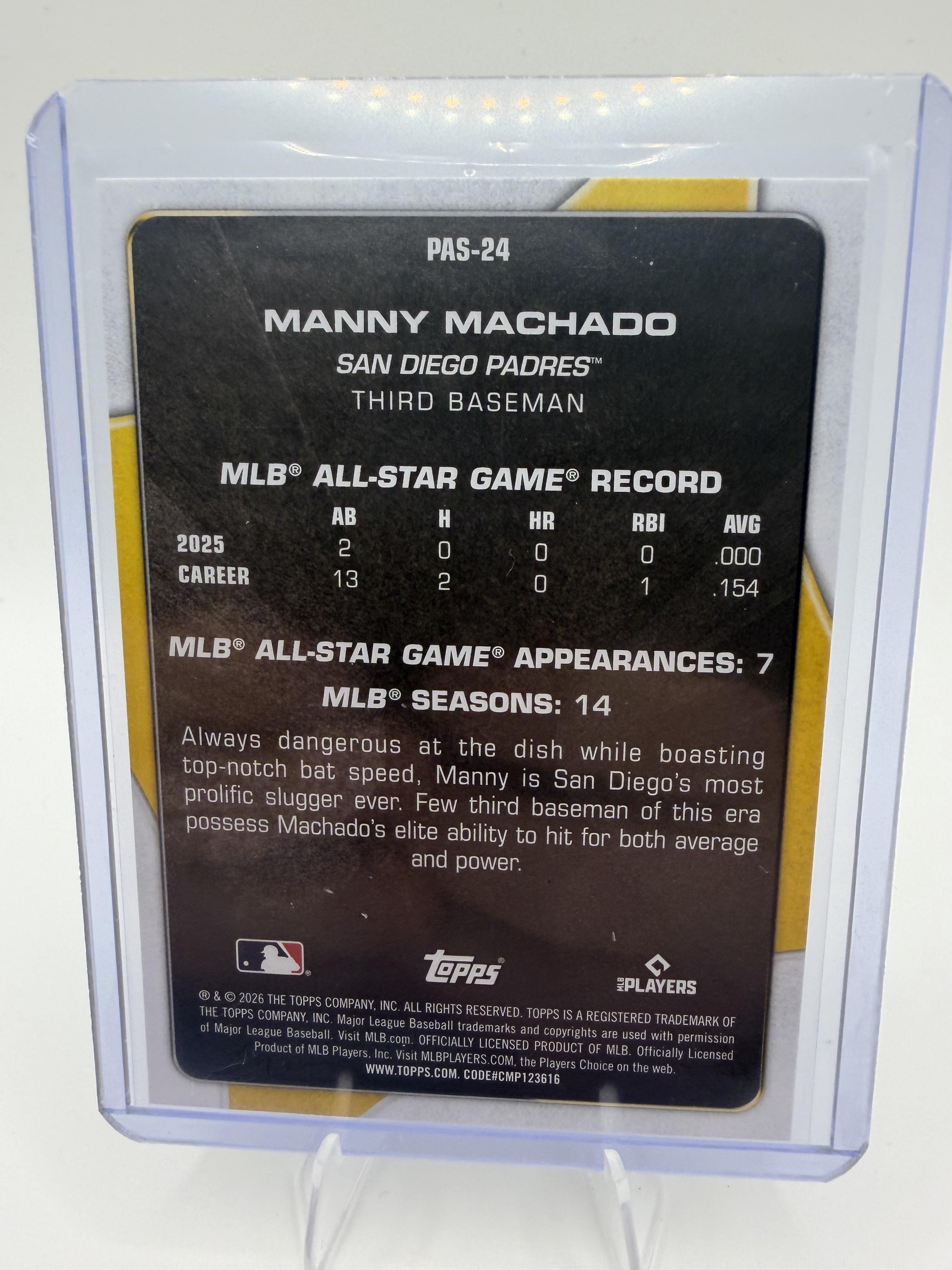 2026 Topps #PAS-24 Manny Machado Perennial All Stars