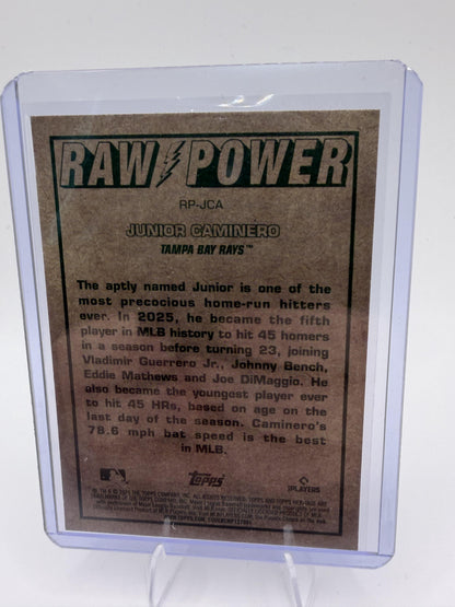 2026 Topps Heritage #RP-JCA Junior Caminero Raw Power
