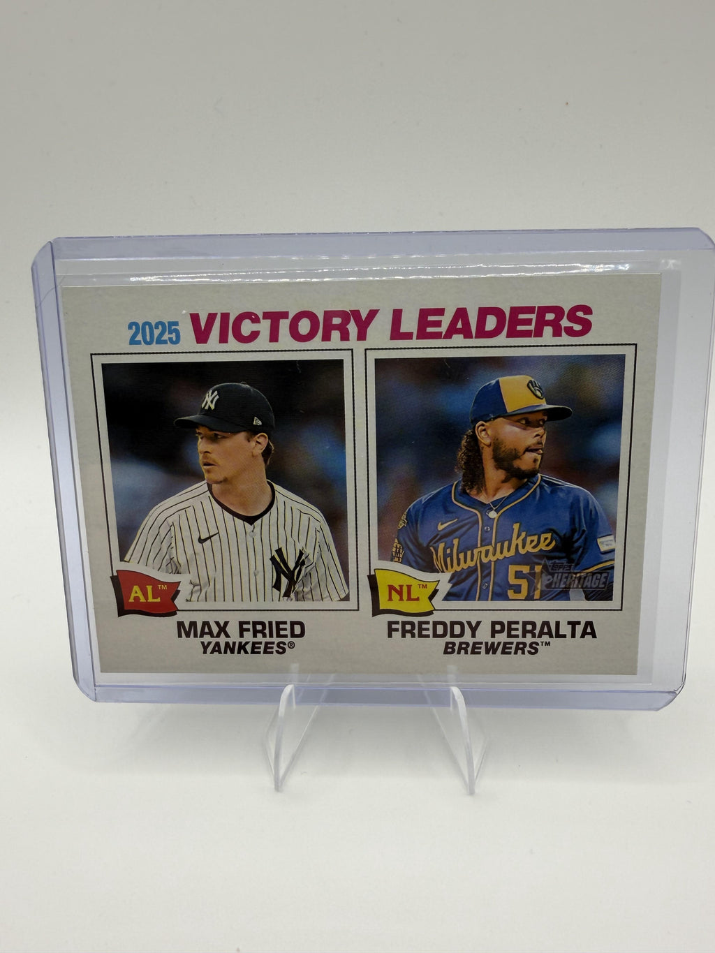 2026 Topps Heritage #5 2025 Victory Leaders Gloss