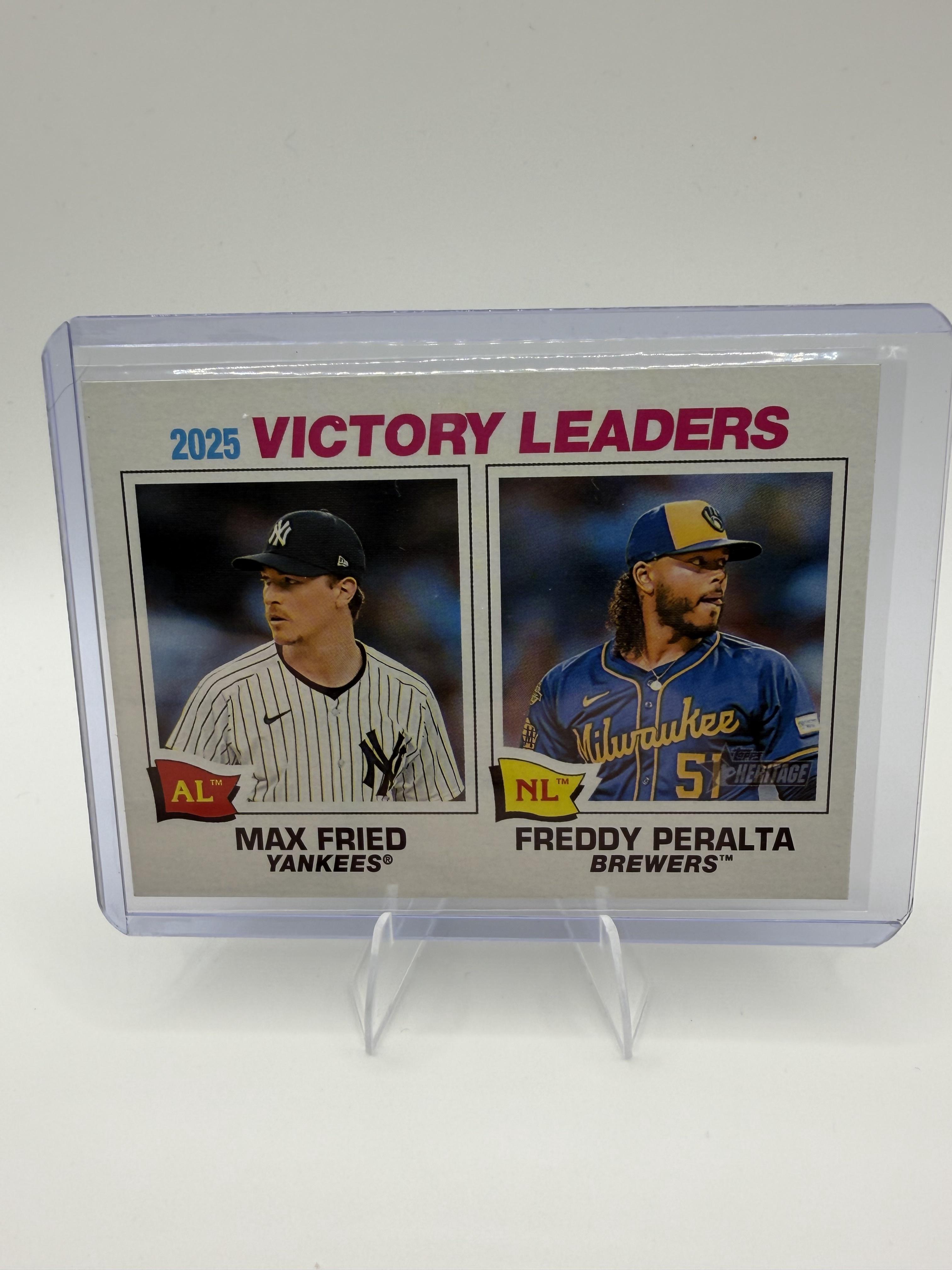 2026 Topps Heritage #5 2025 Victory Leaders Gloss