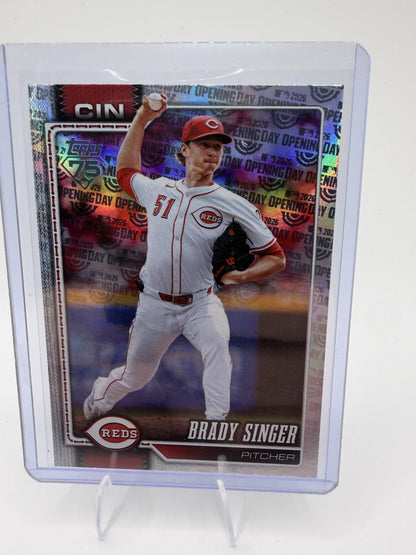 2026 Topps #282 Brady Singer Opening Day Foil