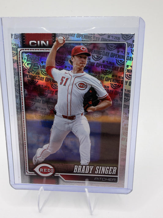 2026 Topps #282 Brady Singer Opening Day Foil