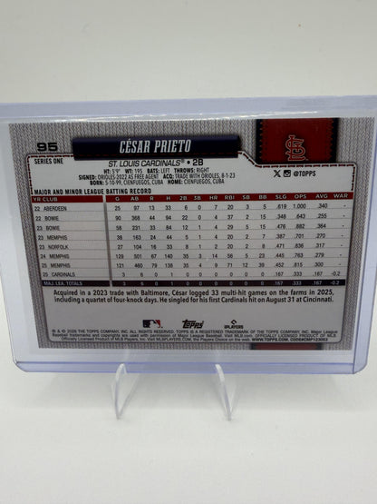2026 Topps #95 César Prieto Sandglitter