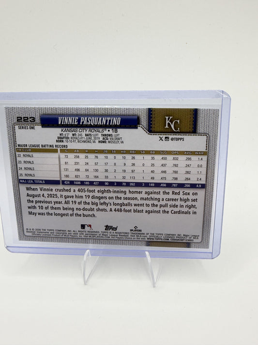 2026 Topps #223 Vinnie Pasquantino Sandglitter