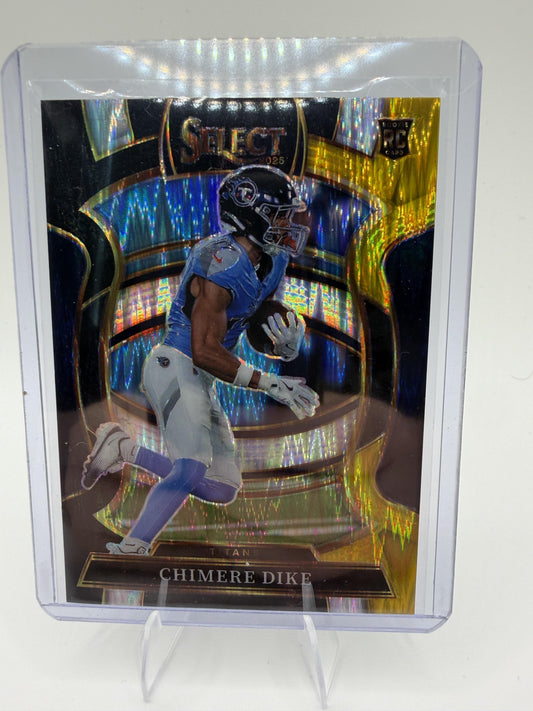 2025 Panini Select #27 Chimere Dike Black and Gold Prizm Shock