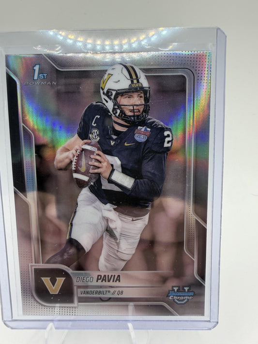 2025 Bowman University Chrome Diego Pavia 1st Bowman Refractor #190 Vanderbilt