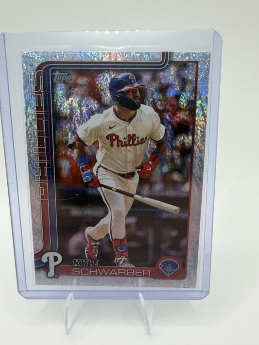 2025 Topps Series 1 Kyle Schwarber Sandglitter Foil #141 Phillies Parallel