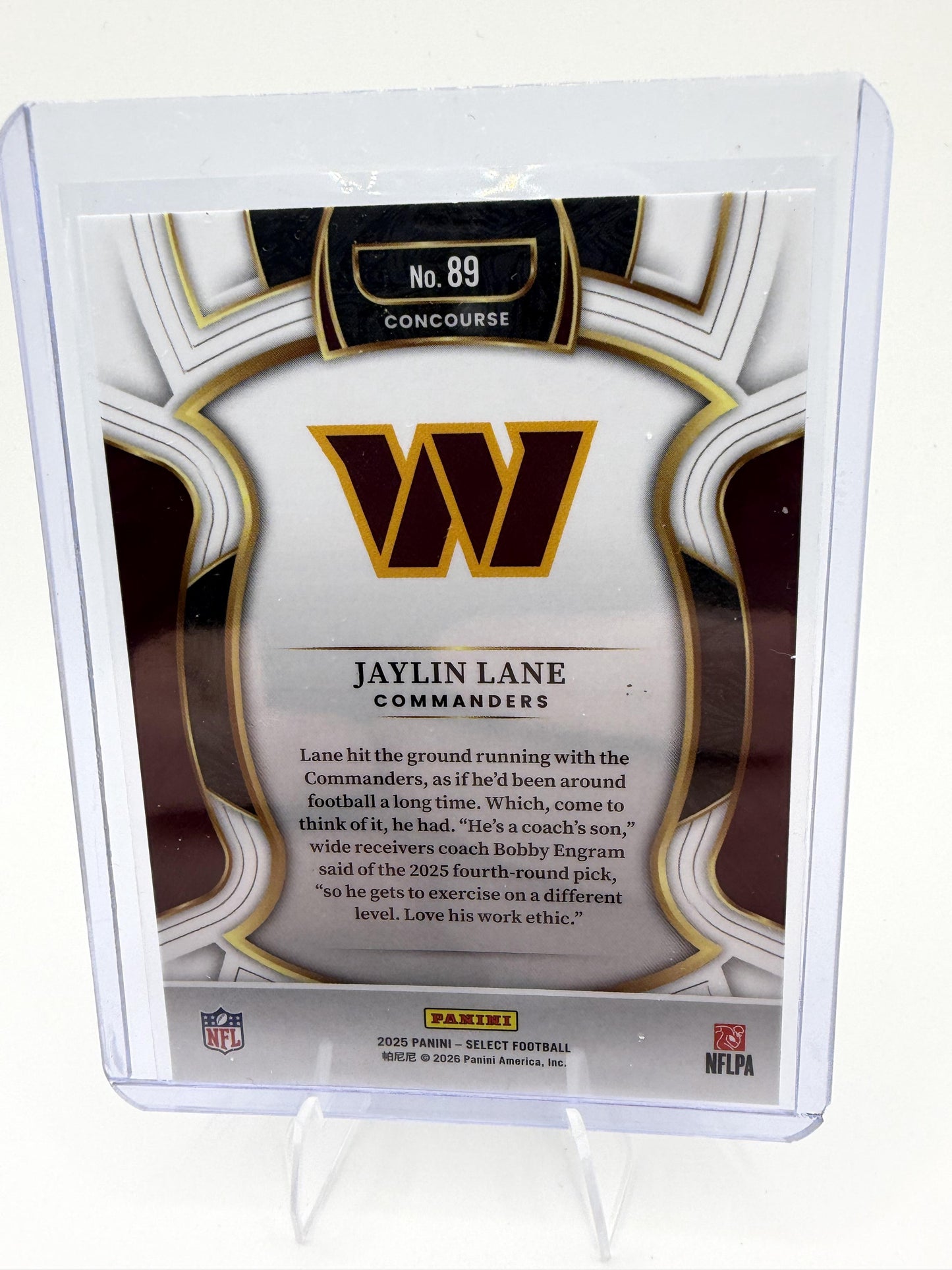 2025 Panini Select #89 Jaylin Lane
