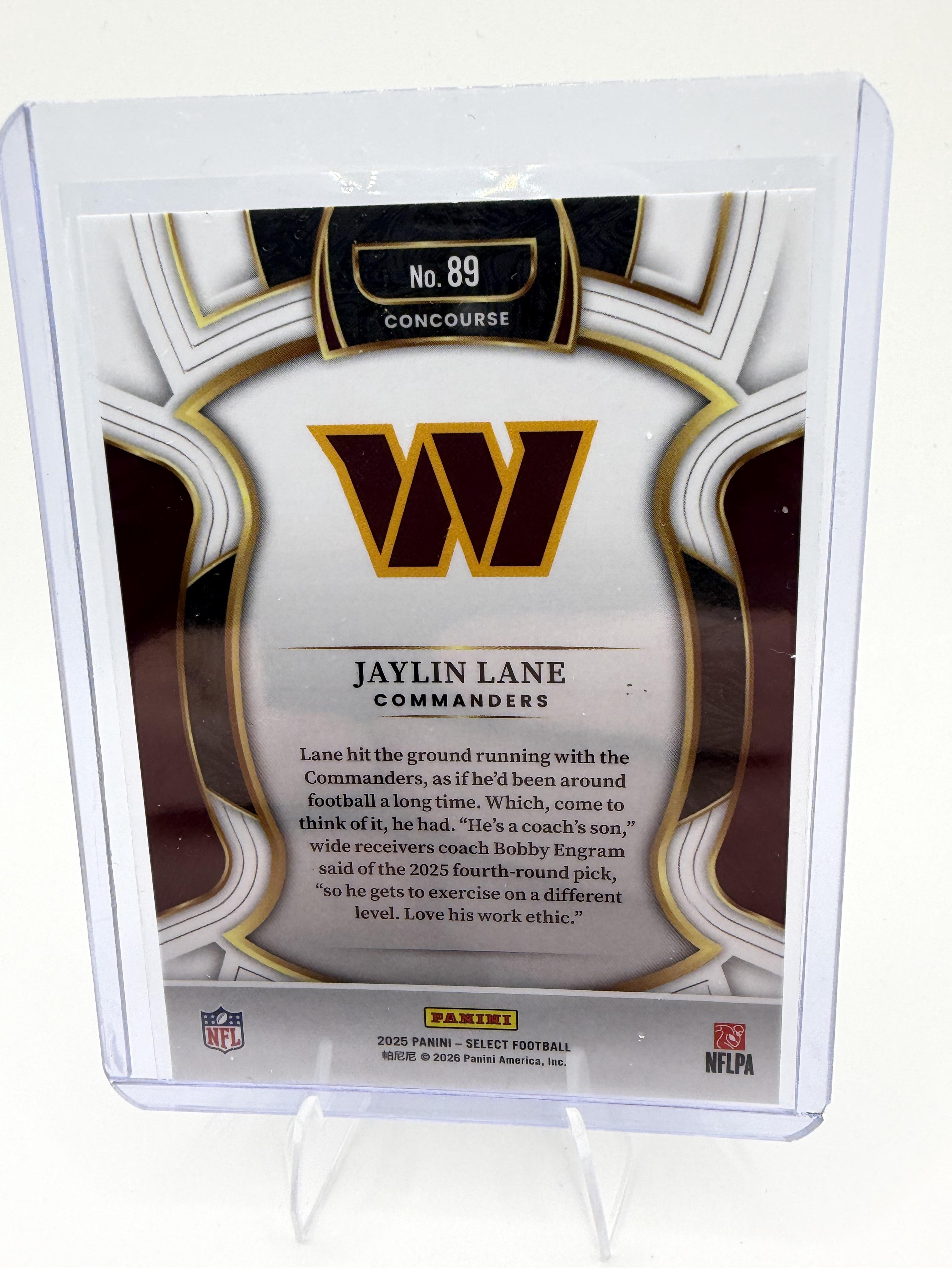 2025 Panini Select #89 Jaylin Lane