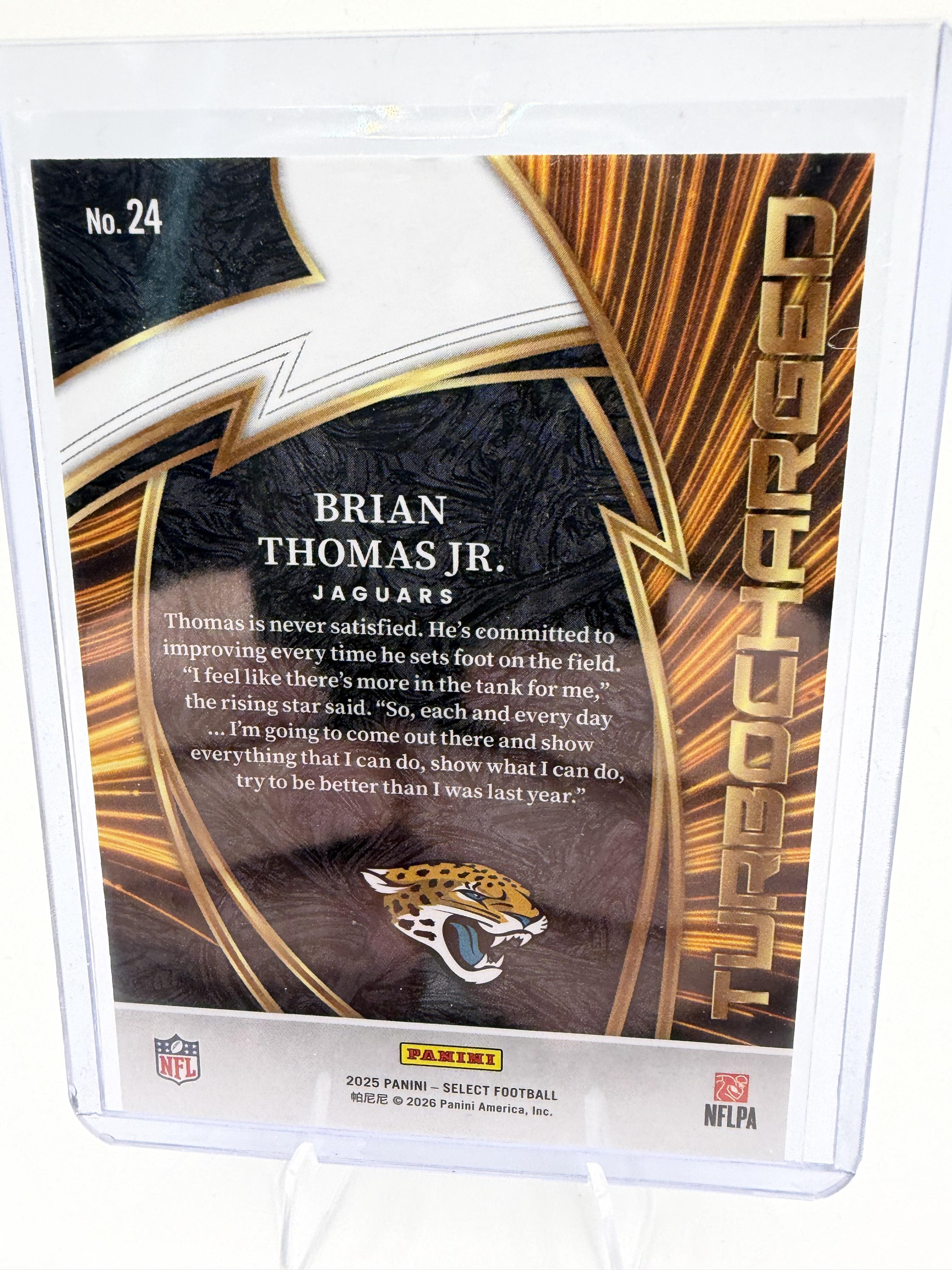 2025 Panini Select #24 Brian Thomas Jr. Turbocharged