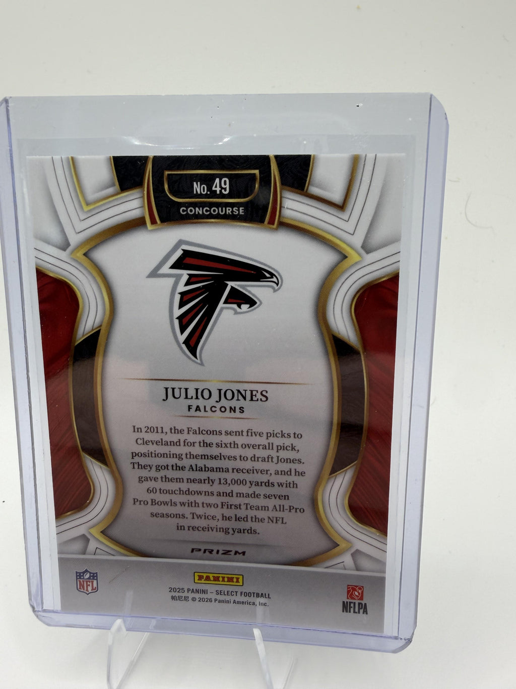 2025 Panini Select #49 Julio Jones Black and Green Prizm Shock