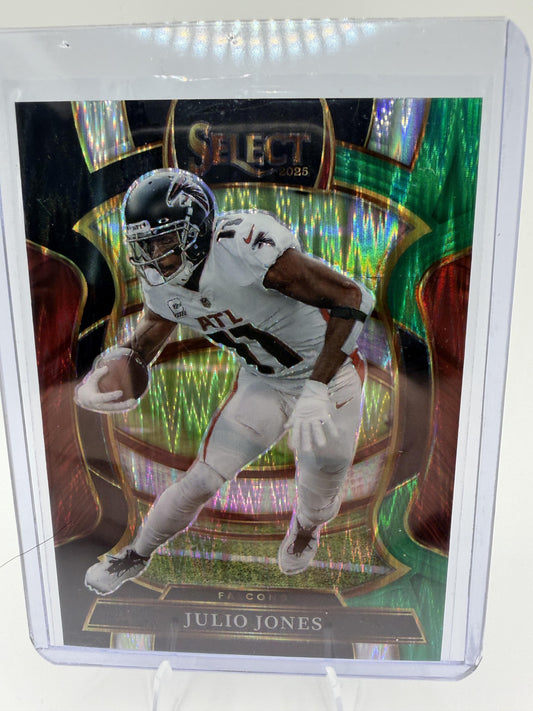 2025 Panini Select #49 Julio Jones Black and Green Prizm Shock
