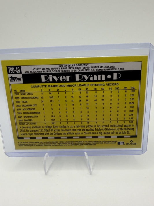 2025 Topps #T90-49 River Ryan 1990 Topps Baseball 35th Anniversary (Series One)