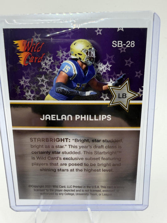 2021 Wild Card Alumination #SB-28 Jaelan Phillips Starbright Blue