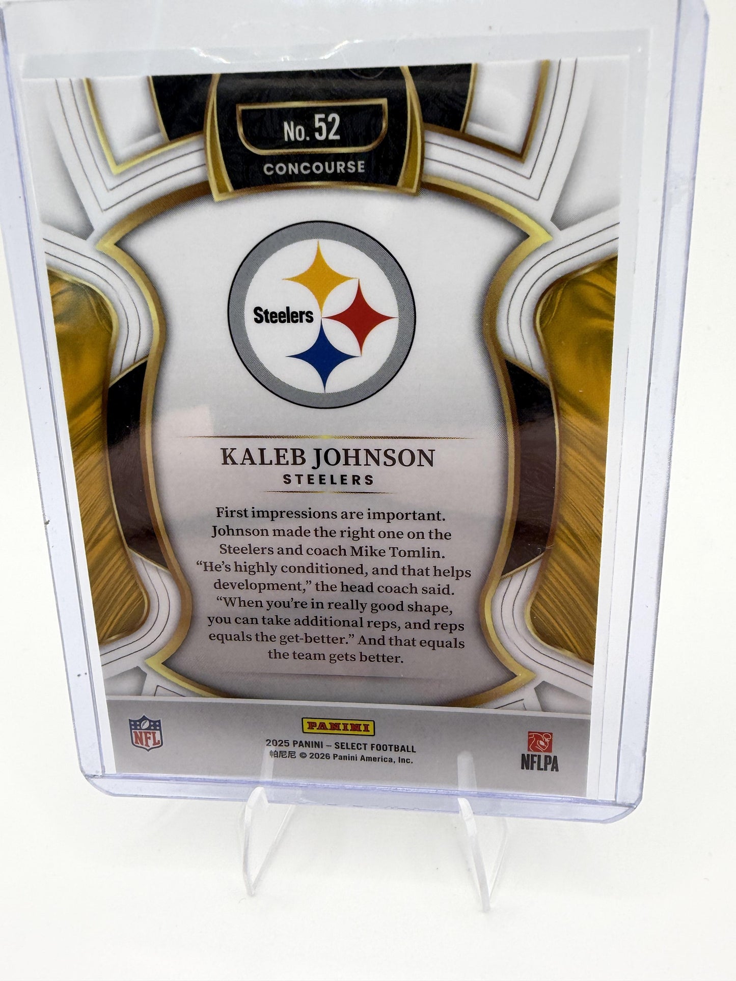 2025 Panini Select #52 Kaleb Johnson
