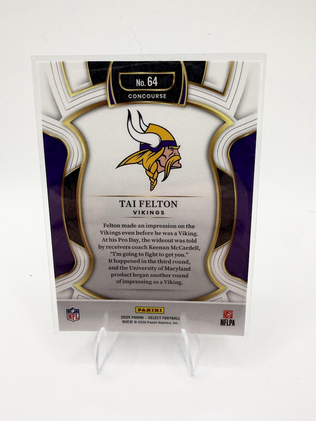 2025 Panini Select #64 Tai Felton