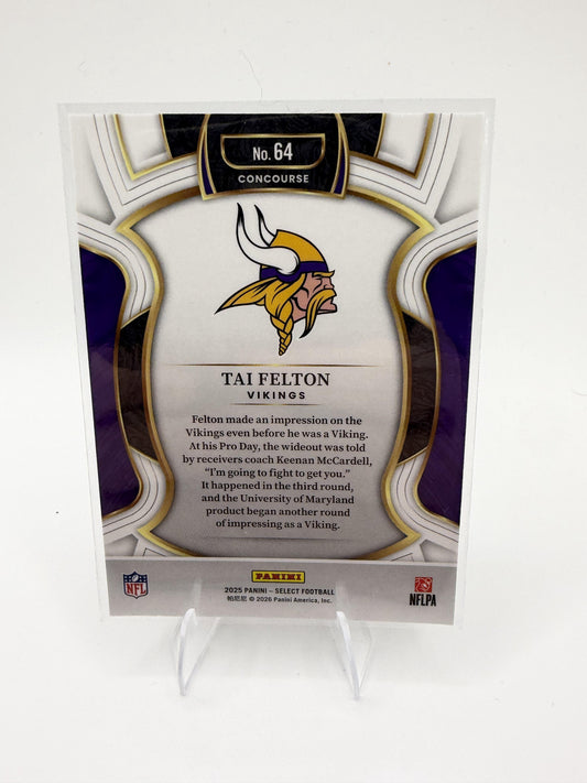 2025 Panini Select #64 Tai Felton
