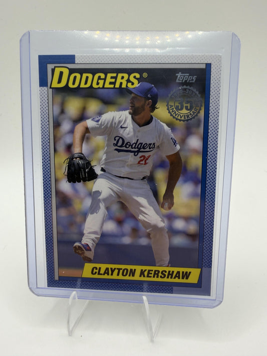 2025 Topps #T90-61 Clayton Kershaw 1990 Topps Baseball 35th Anniversary