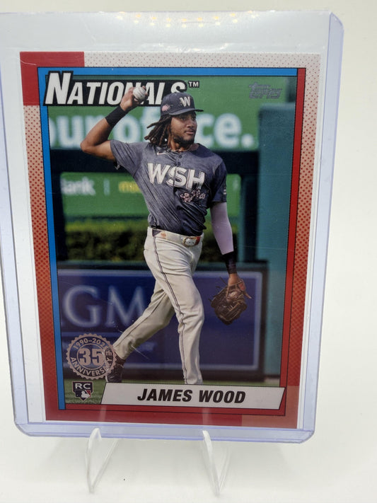 2025 Topps #T90-39 James Wood 1990 Topps Baseball 35th Anniversary
