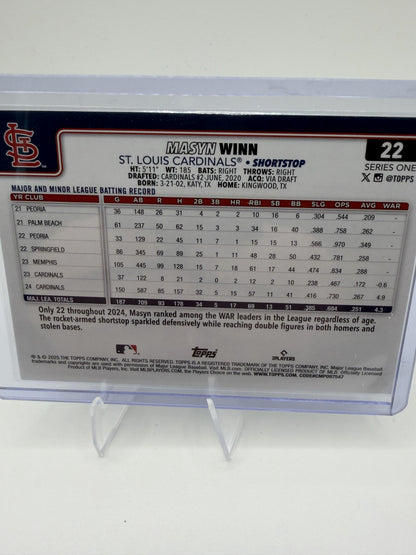 2025 Topps Chrome #244 Masyn Winn Refractors
