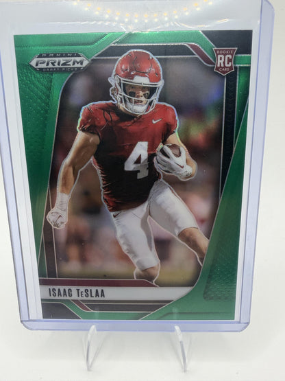 2025 Panini Prizm Draft Picks #129 Isaac TeSlaa Prizms Green