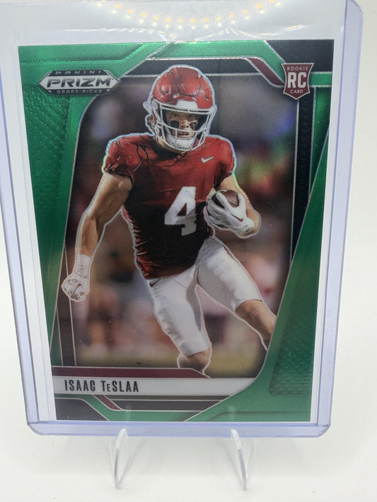 2025 Panini Prizm Draft Picks #129 Isaac TeSlaa Prizms Green