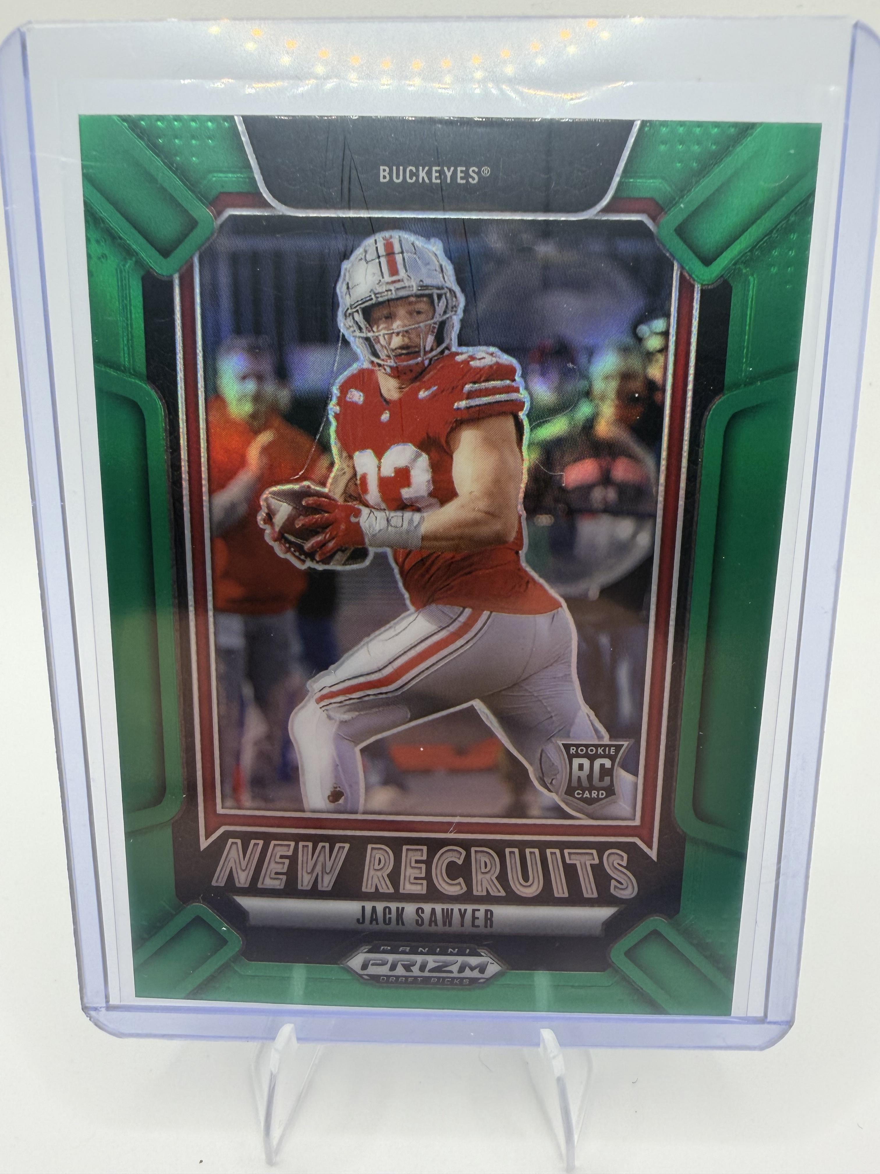 2025 Panini Prizm Draft Picks #4 Jack Sawyer New Recruits Green